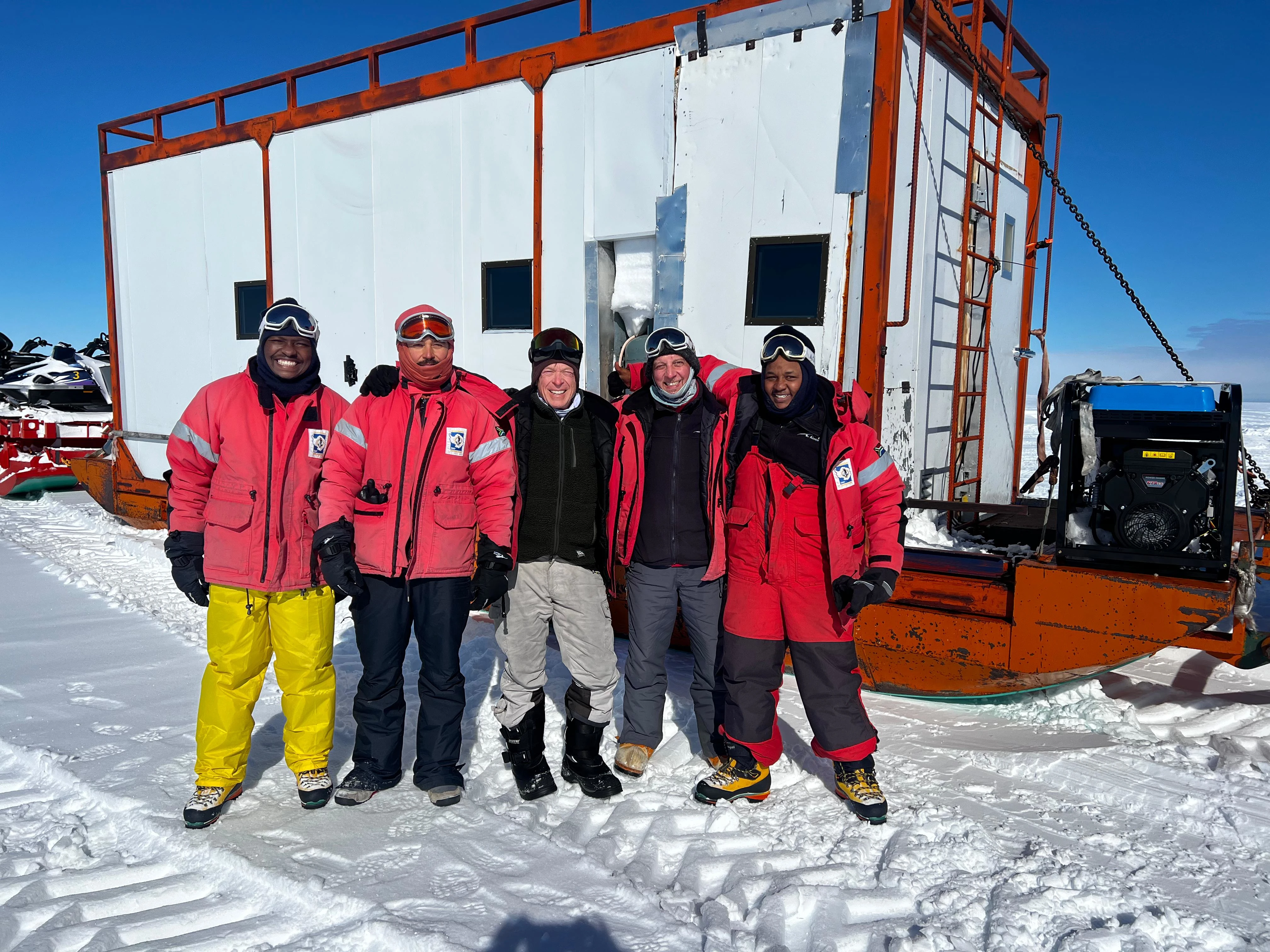 UCT SANAS team before extraction from field camp